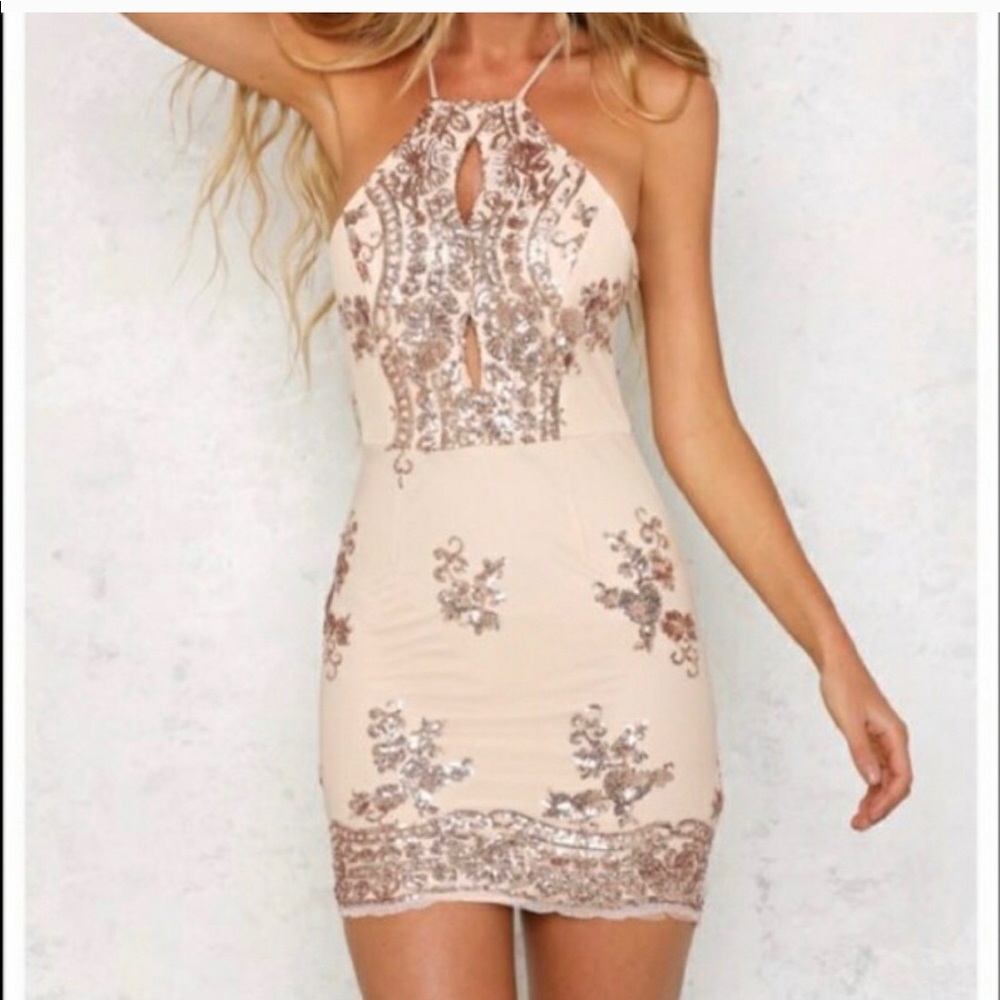 Cream sequin dress - Perfect for a night out!!